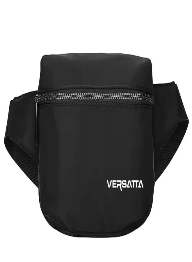 VERSATTA Fanny Packs for Women with RFID Blocking, Water Resistant Mini Fanny Pack for Men, Ajustable Waist Bag Anti Theft Crossbody Bags for Women, Small Travel Fanny Pack, Lightweight Belt Bag Black - Image 1
